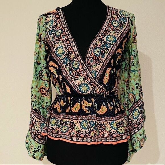 NWT Free People Rosalie Wrap Top - Picture 1 of 8